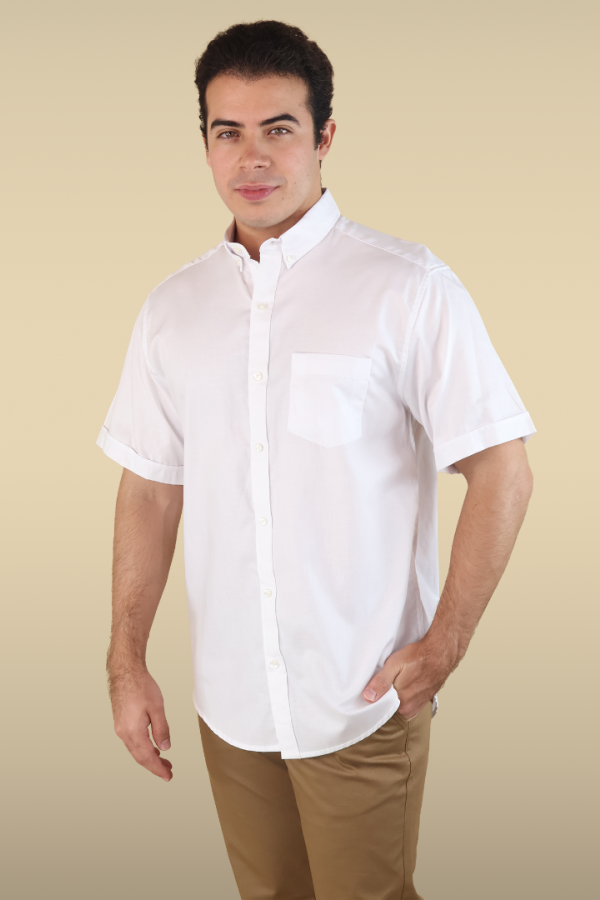 Camisa básica manga corta 100% Algodón Premium